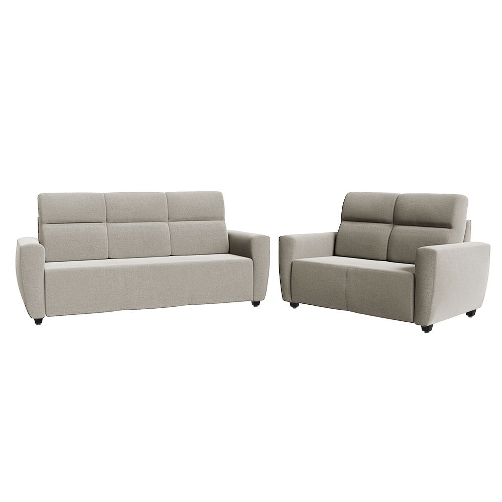 Wakefit Belize sofa set- (3+2) - Reflection White